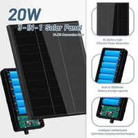 D20 - 6 PRO Solar Panel With Built In Battery Kit